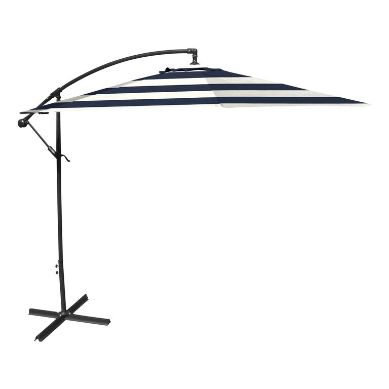 Striped Cantilever Patio Umbrella image number 1