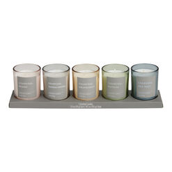 Charcoal Votive Scented Candle Sampler 5 Piece