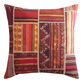 Orange Multicolor Patchwork Printed Throw Pillow image number 0