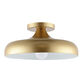 Alessia Gold And White Metal Semi Flush Mount Ceiling Light image number 0