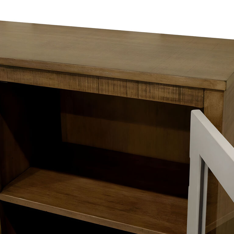 Vito Wire Brushed Natural Wood Console Table image number 5
