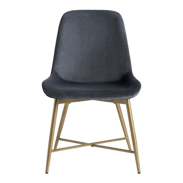 Tyler Velvet Upholstered Dining Chair Set of 2 image number 2