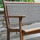 Galena Gray All Weather Wicker and Wood Outdoor Bench image number 4