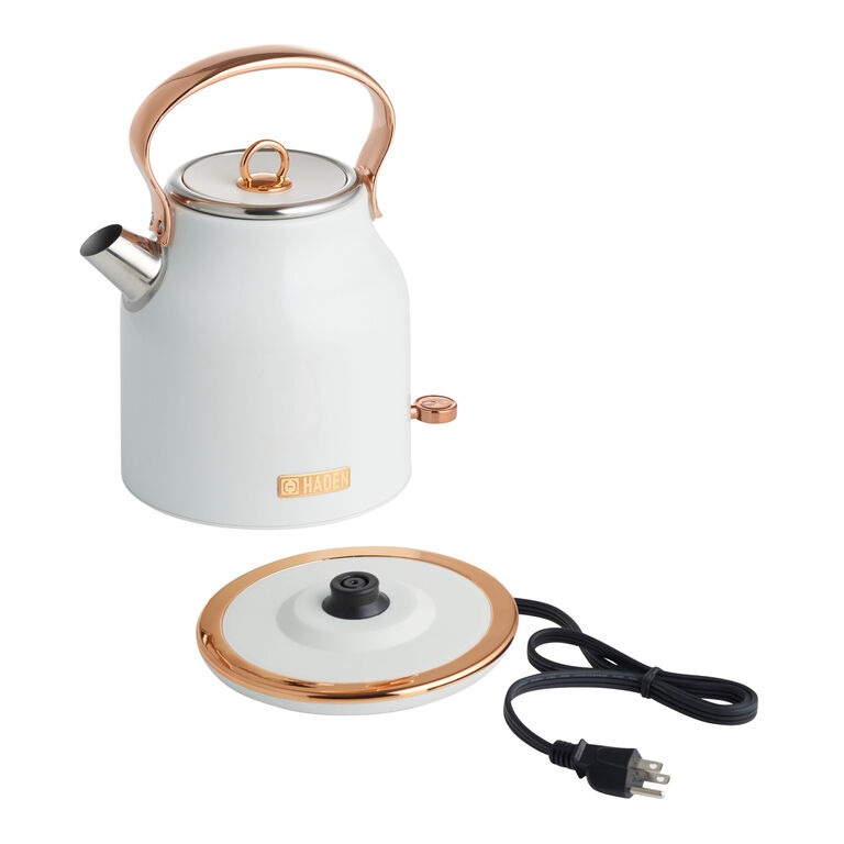 Haden Ivory and Copper Heritage Cordless Electric Kettle image number 3