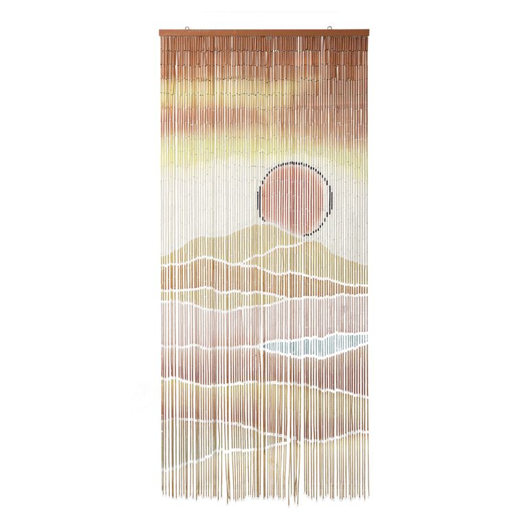 Warm Sunset Bamboo Beaded Curtain image number 1