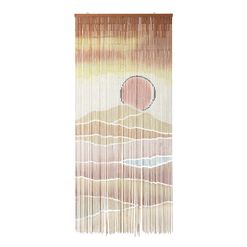 Warm Sunset Bamboo Beaded Curtain