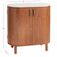 Caitlin Oval Warm Chestnut Marble Top Bar Cabinet image number 6