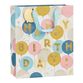 Large Navy Happy Birthday Balloons Gift Bag Set Of 2 image number 0