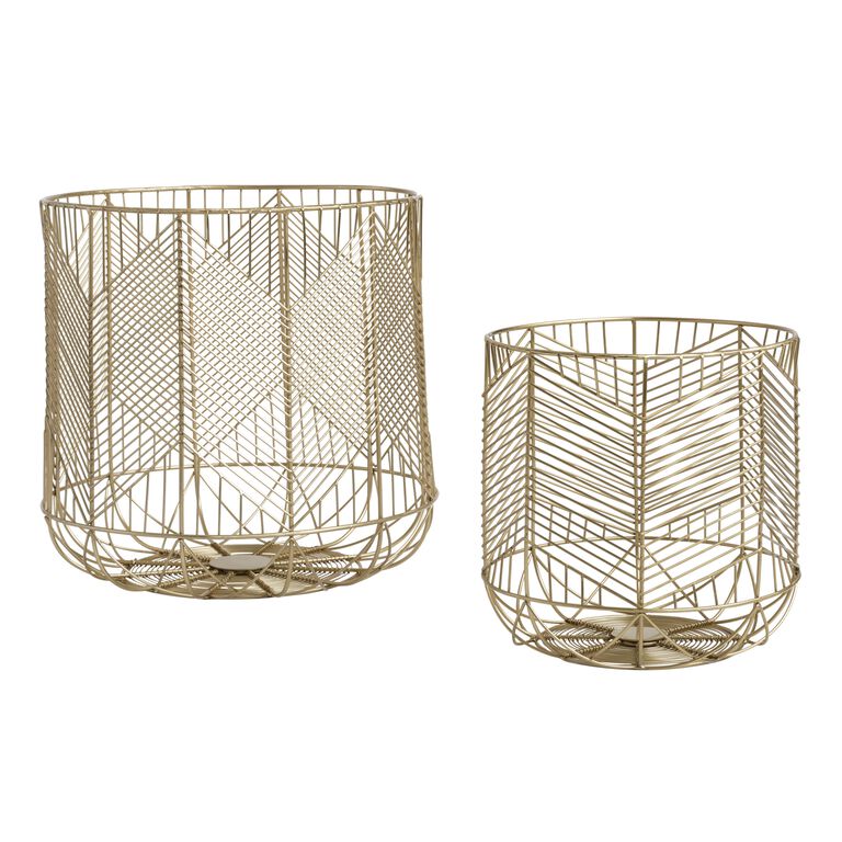 Reese Gold Wire Geometric Basket image number 1