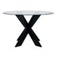 Kent Round Acacia Wood and Glass Top Dining Table image number 1