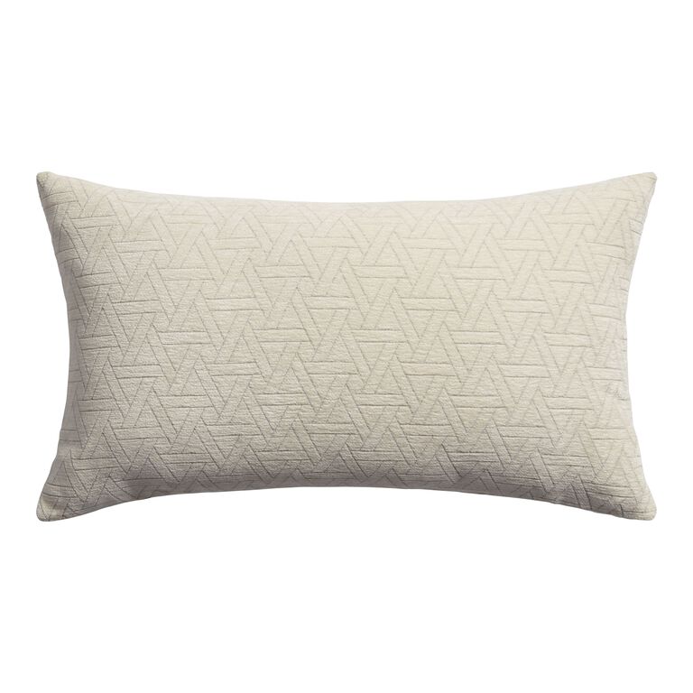 Chenille Abstract Geo Lumbar Pillow image number 1