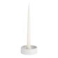 White Ceramic Sage and Taper Candle Holder image number 0
