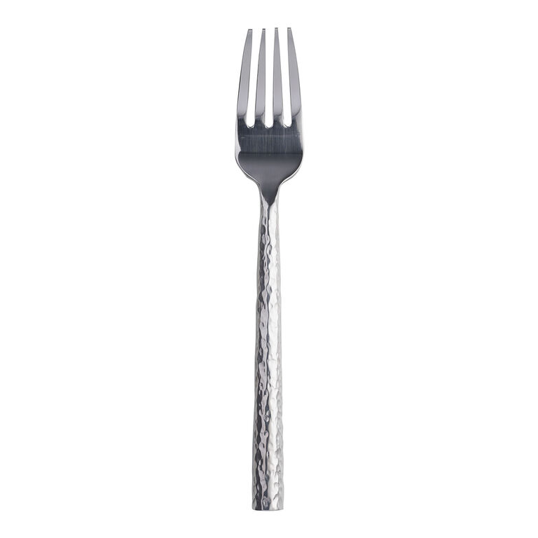 Hammered Stainless Steel Dinner Forks Set of 4 image number 1