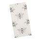 White And Charcoal Allover Bee Print Kitchen Towel image number 0