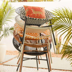 Camden Round Patterned All Weather Wicker Outdoor Chair