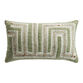 Sage Green Leaf Maze Indoor Outdoor Lumbar Pillow image number 0