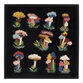 Mushroom Embroidered and Tufted Textile Framed Wall Art image number 0
