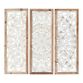 White Wood Floral Panel Farmhouse Wall Decor 3 Piece image number 0