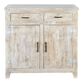 Leigh Whitewash Wood Storage Cabinet image number 1