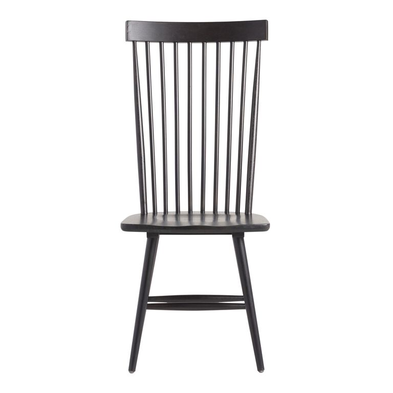 Kamron Black Wood Windsor Style Dining Chair Set of 2 image number 3