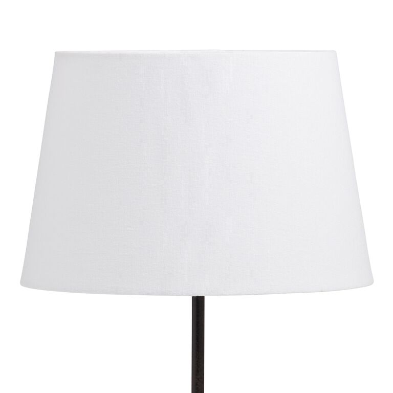 White Cotton Linen Accent Lamp Shade image number 1