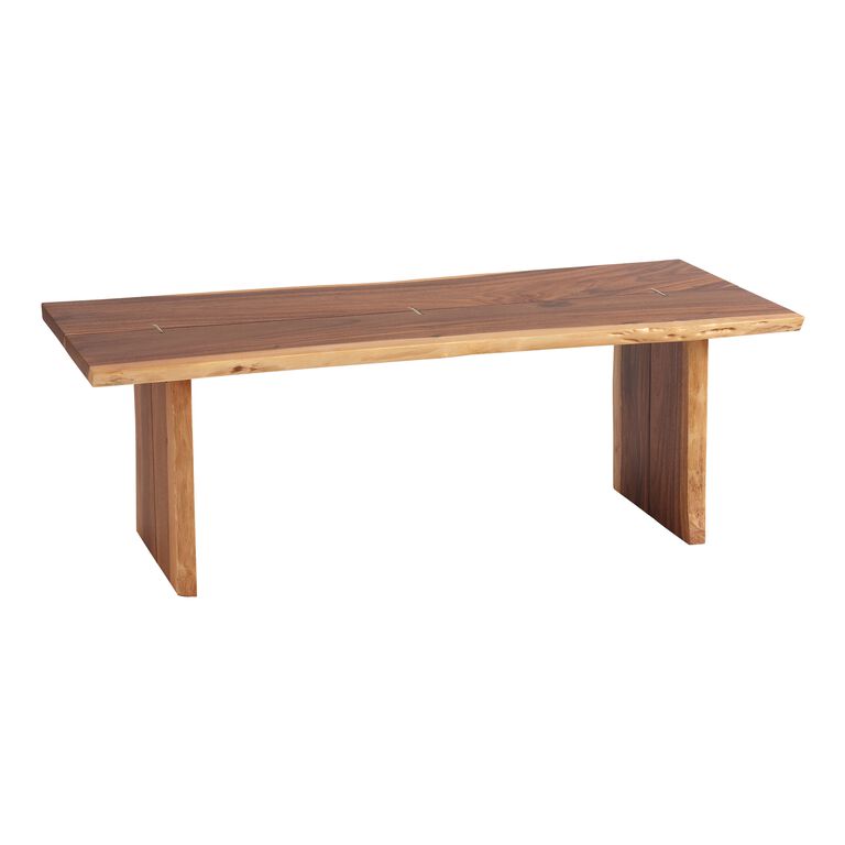 Sansur Rustic Pecan Live Edge Wood Coffee Table image number 1