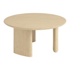 Zeke Round Brushed Wood Coffee Table