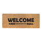 Black and Natural Welcome Coir Doormat image number 2