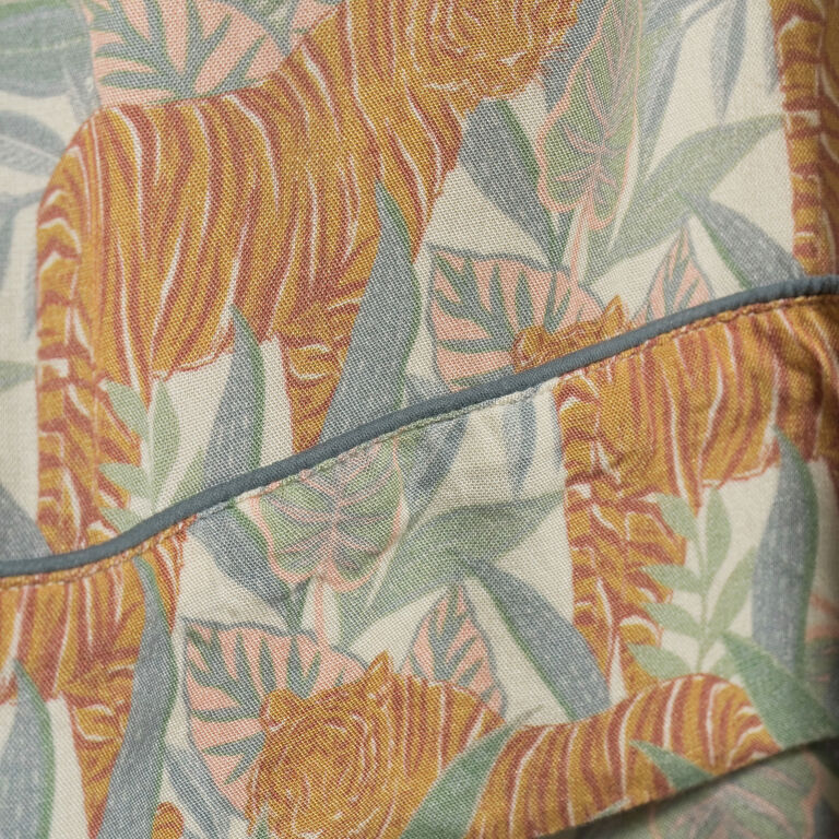 Blue And Tan Jungle Tiger Pajama Pants image number 2
