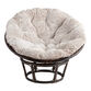 Frosted Latte Faux Fur Textured Papasan Chair Cushion image number 0