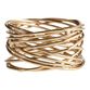 Gold Wire Nest Napkin Rings Set of 4 image number 1