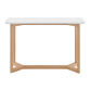 Oxford Matte White and Natural Wood Console Table image number 1