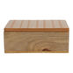 Wood Storage Box With Terracotta Lid image number 0
