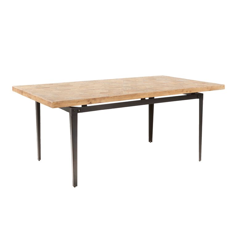 Anders Reclaimed Pine and Metal Dining Table image number 1