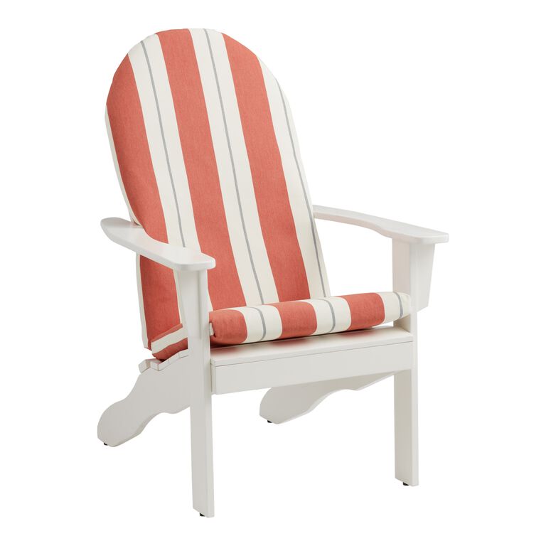 Sunbrella Persimmon Stripe Adirondack Chair Cushion image number 4