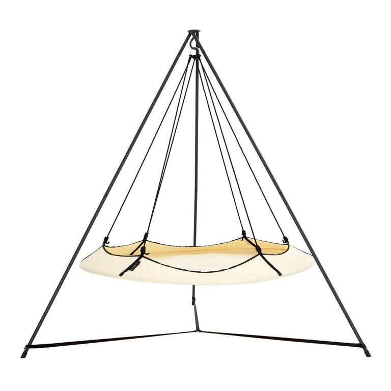 Montego Round Hangout Pod Outdoor Hammock Bed and Stand image number 1