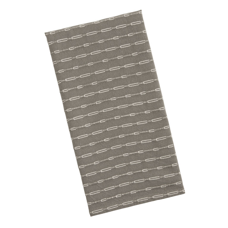 Woven Stripe Stitch Kitchen Towel Set of 2 image number 1