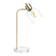 Percy Clear Glass and Brass Adjustable Task Lamp image number 3