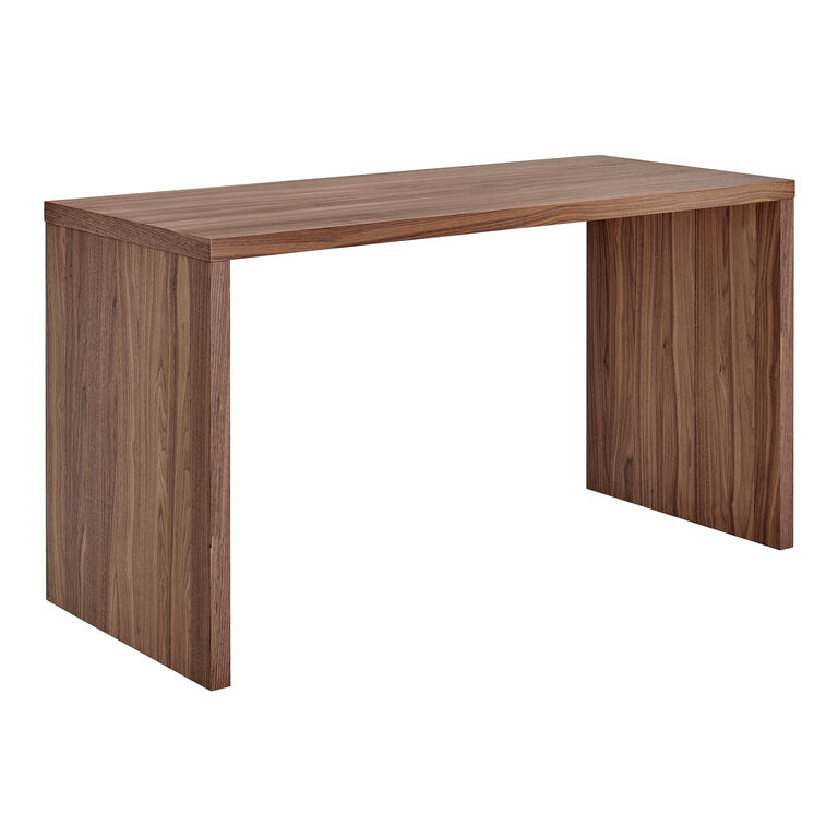 Stenhouse Walnut Brown Wood Modern Desk image number 1