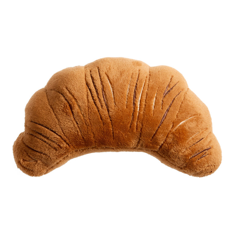 Tan Croissant Shaped Throw Pillow image number 1