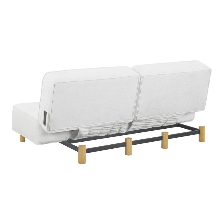 Layton Ivory Tufted Convertible Sleeper Sofa with USB Ports image number 4