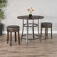 Hawes Mahogany And Metal Backless Swivel Counter Stool 2 Piece Set image number 1