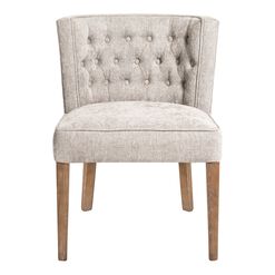 Vida Gray Tufted Upholstered Dining Chair Set of 2