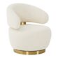 Hamm Beige Faux Shearling Upholstered Swivel Chair image number 0