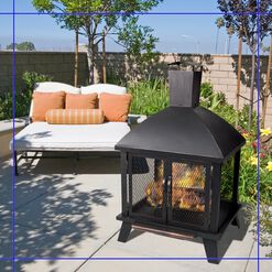 Spruce Rubbed Bronze Steel Fire Pit House