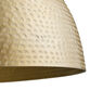 Zuri Hammered Brass Dome Pendant Lamp image number 2