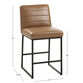 Katiya Cognac Faux Leather Tufted Upholstered Counter Stool image number 5