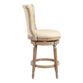 Linen Channel Back Swivel Counter Stool image number 2