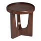 Enzo Round Espresso Wood Tripod End Table image number 0