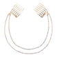 Gold Rhinestone Chain Headband image number 0